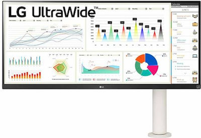 LG 34WQ68X-W Ultrawide IPS HDR Monitor 34" FHD 2560x1080 με Χρόνο Απόκρισης 5ms GTG