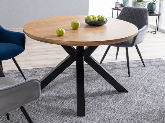 Ritmo Masă Rotundă Pentru Bucătărie Din Lemn Cu Ramă Metalică 120x120x75cm