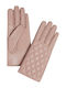 Guess Ροζ Γυναικεία Δερμάτινα Γάντια