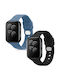 KWmobile 2 τμχ. Λουράκι Σιλικόνης Black / Blue Grey (Oppo Watch 41mm)