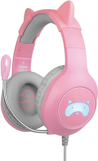 FR-TEC Tanooki Over Ear Gaming Headset with Connection 3.5mm Pink
