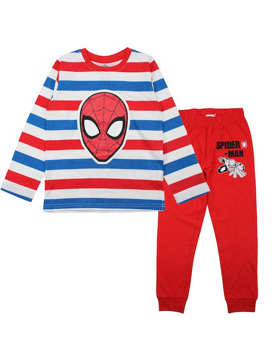 PIJAMA SPIDERMAN CU MÂNECI LUNGI (ROȘU)