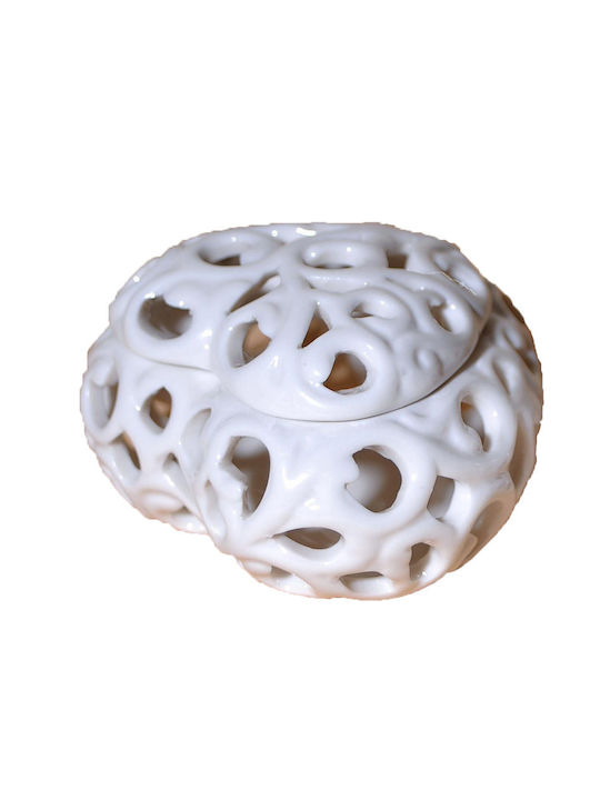 Porcelain Decorative Box 10x9x9cm