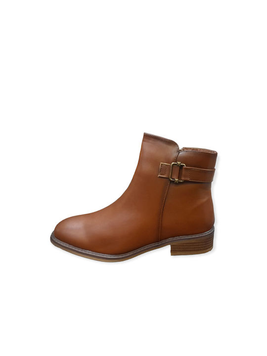 Women's ankle boot in camel color