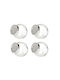 Set of 4 General Use Glass Jars with Lid Transparent 190ml 4 Pieces