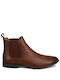 Men's Leather Chelsea Ankle Boots Brown SH9278-M12