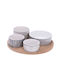 Zaros Ceramic Dessert Divided Serving Tray with 4 Slots White 5pcs
