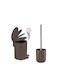 Kleine Wolke Bow 84198639301 Metallisch Set aus Toilettenbürste und Mülleimer für das Badezimmer Sanftes Schließen 3Es Nutbrown
