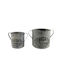 Artekko Übertopf Metall Silber 29.5x29.5x23.5εκ.