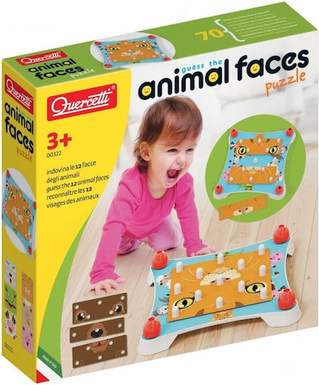 Puzzle pentru Copii Guess the Animal pentru 3+ ani+ Ani 18buc Quercetti