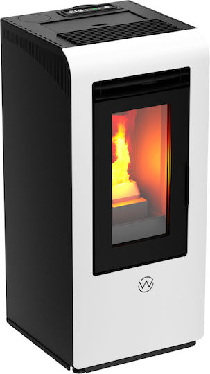 Wellio Cayenne10 Σόμπα Pellet Αερόθερμη 8.7kW Λευκή
