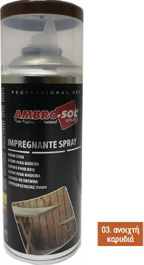 Ambro-Sol Σπρέι Βερνίκι με Σατινέ Εφέ Light Nut Wood 400ml