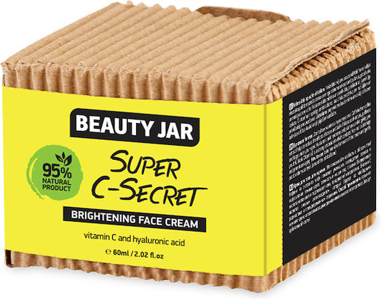 Beauty Jar C-Secret Светеща Хидратираща Крем За Лице с Хиалуронова Киселина и Витамин С 60мл