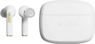 Sudio TWS N2 In-ear Bluetooth Handsfree Earphones with Sweat Resistance and Charging Case Whitά