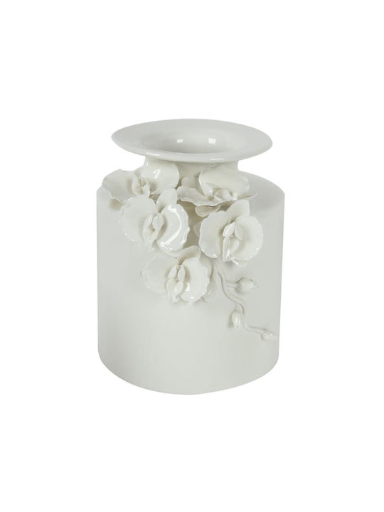 Artekko Vază Decorativă Ceramică Flow Alb 20.07x22.35cm 1buc