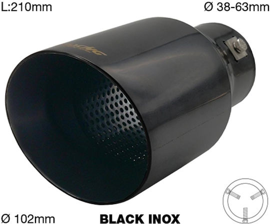 Simoni Racing Amortizor de eșapament Universal 38-63mm (lungime 210mm - diametru exterior 102mm)