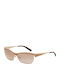 Police Women's Sunglasses with Brown Metal Frame and Pink Lens S8764 F92X