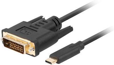 Lanberg USB 2.0 Cable USB-C male - DVI-D male Black 1.8m (CA-CMDV-10CU-0018-BK)