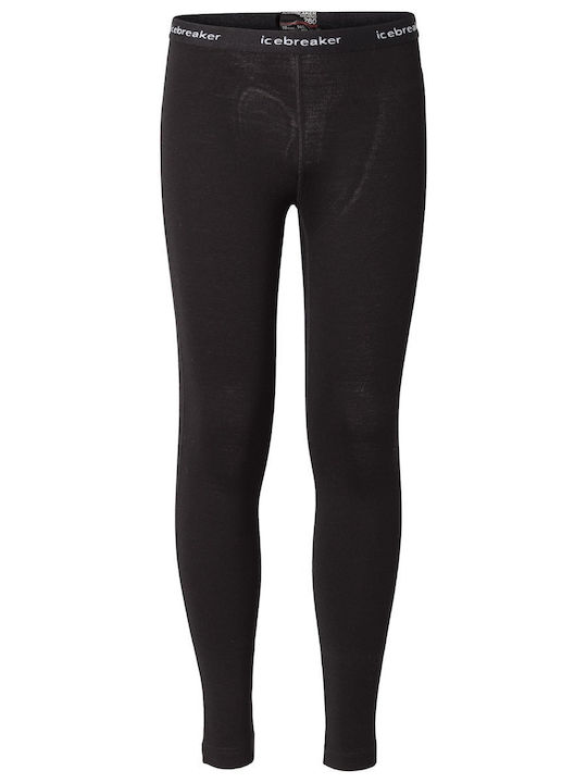 Icebreaker Kids Thermal Leggings Black