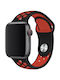 Wiwu Dual Color Каишка Силикон с Pin Черно / червено (Apple Watch 44/45/46mm/Ultra 49mm)