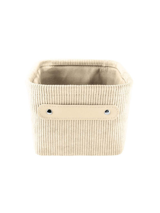 Kleine Wolke Bedford Καλάθι Αποθήκευσης Υφασμάτινο Μπεζ 22x17x11.5cm