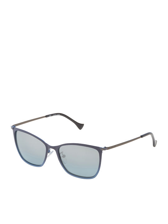 Police Damen Sonnenbrille mit Blau Metall Geste...