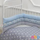abo Crib Bumpers Classic Inside Light Blue 30x200cm