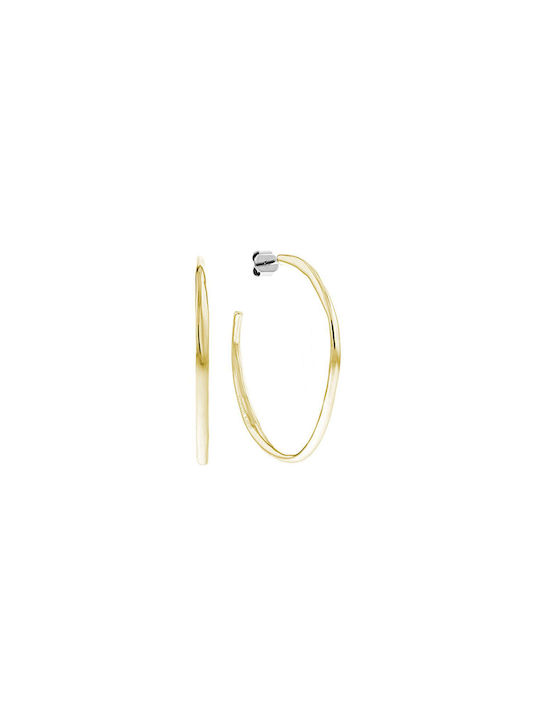 Calvin Klein Earrings Hoops from Steel Gold Plated 35000112