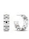 Calvin Klein Earrings Hoops made of Steel Gold Plated with Stones