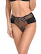 Women's Boxer with Lace Black