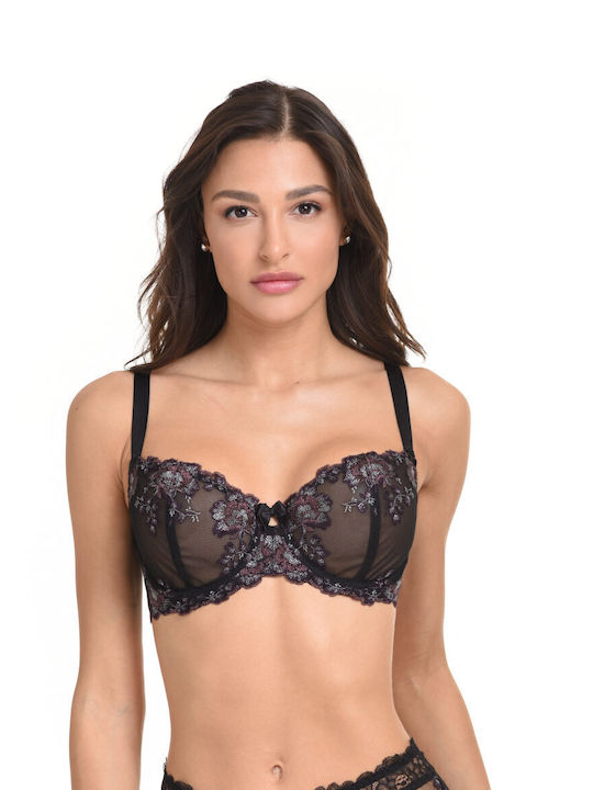 Antoinette Bra without Padding Underwire Black