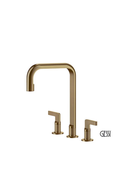 Gessi Inciso Baterie Chiuvetă Bucătărie Bancă Bronz Periat