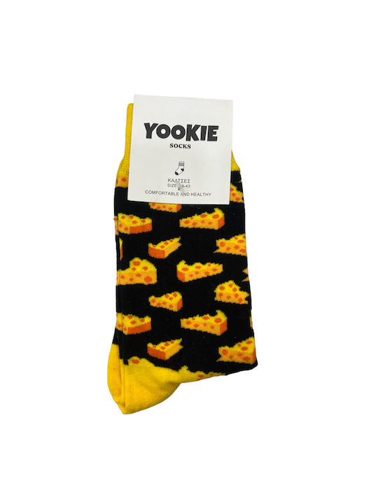 Yookie Unisex Κάλτσες με Σχέδια Μαύρες 1 Pack