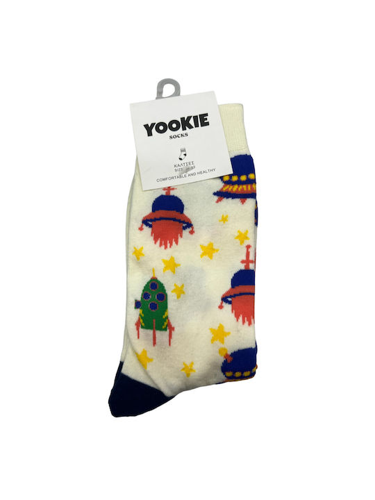Yookie Gemusterte Socken Weiß 1Pack