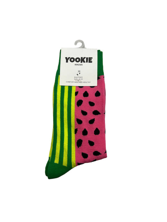 Yookie Watermelon Gemusterte Socken Grün 1Pack