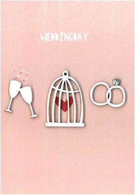 Wedding Day Carte de felicitări de Nuntă 15x14cm