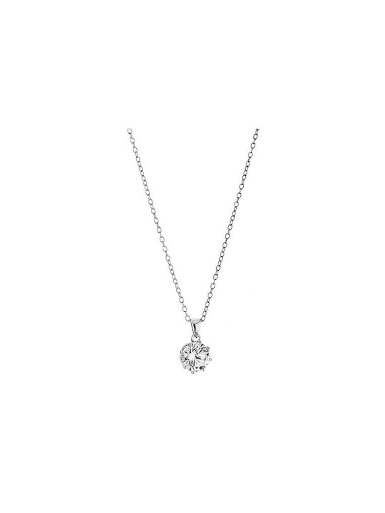 Vogue Necklace from Silver with Zircon