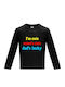 Kids Long Sleeve Top "I am cute, Mom is cute, Dad is lucky", Black