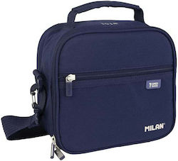 Milan Ισοθερμική Τσάντα Lunch Bag Ώμου Μπλε