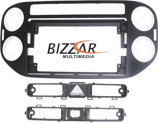 Bizzar DIN Fascia Panels 2 Din Compatible with Screen 9" for Volkswagen Tiguan 2004 2014