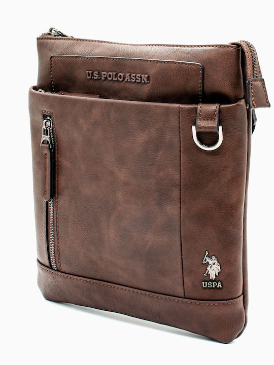 U.S. Polo Assn. Ανδρική Τσάντα Στήθους Καφέ