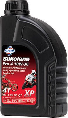 Fuchs Silkolene Pro 4 XP Synthetic Motorcycle Oil for Four-Stroke Engines 10W-30 1lt