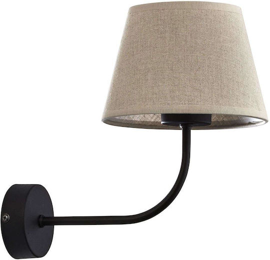 TK Lighting Chicago Klassisch Leuchte Wand mit Fassung E27 Beige 30x28cm