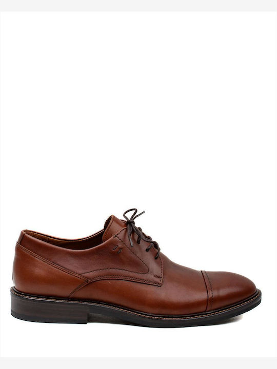 Damiani Men's Leather Casual Shoes Cognac