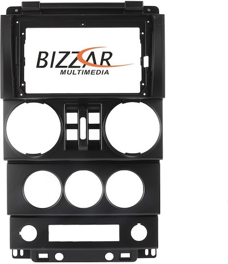 Bizzar DIN Fascia Panels 2 Din Compatible with Screen 9" for Jeep Wrangler 2008-2010
