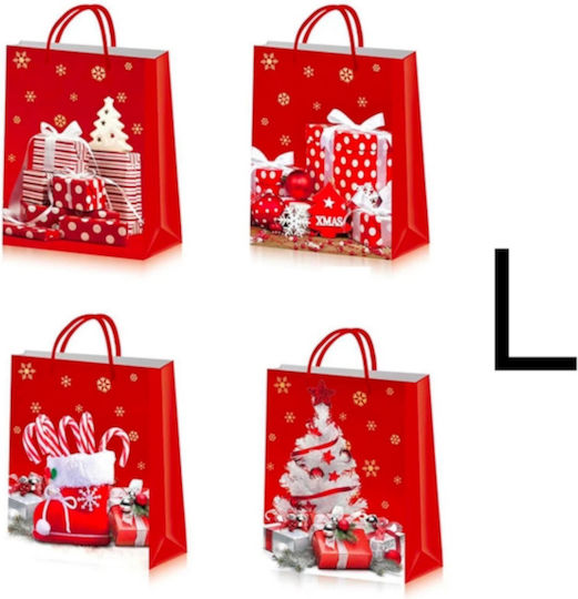 Total Gift Χάρτινη Χριστουγεννιάτικη Τσάντα για Δώρο 30x12x42εκ. (Διάφορα Σχέδια)