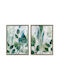 Artekko Leaves Twofold Painting on Canvas 19x25.5cm