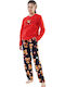 Vienetta Secret Pijama pentru copii De iarnă Fleece Roșie 201044