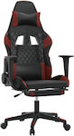 vidaXL 3143771 Gaming Chair with Footrest Black / Burgundy