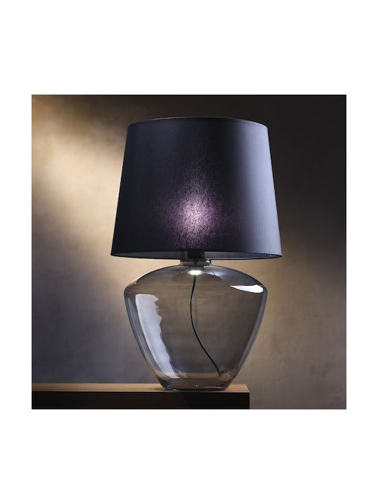 TK Lighting Fiord Γυάλινο Πορτατίφ για Ντουί E27 με Λευκό Καπέλο και Βάση